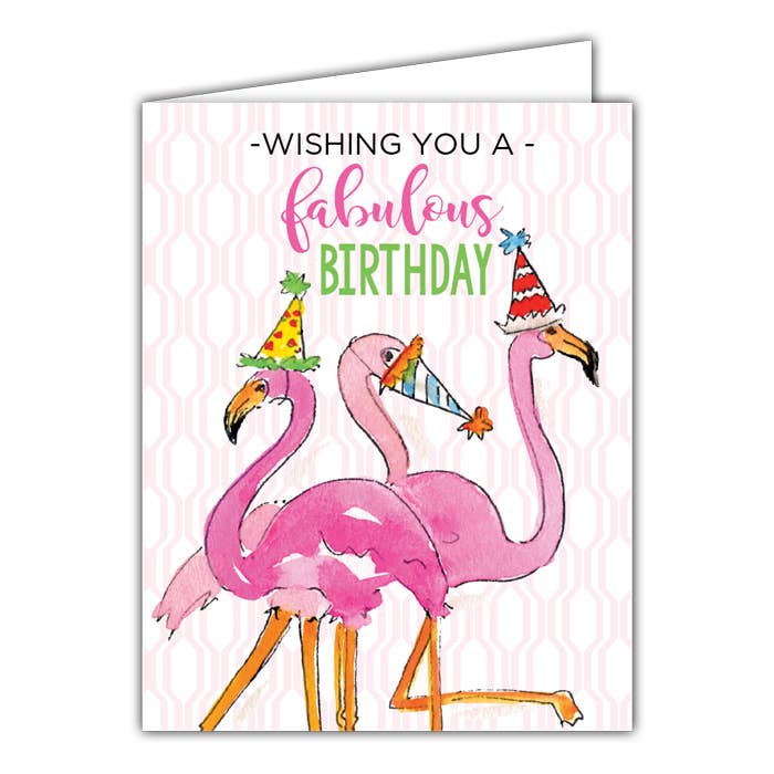 Wishing You a Fabulous Birthday Small Folded Greeting Card