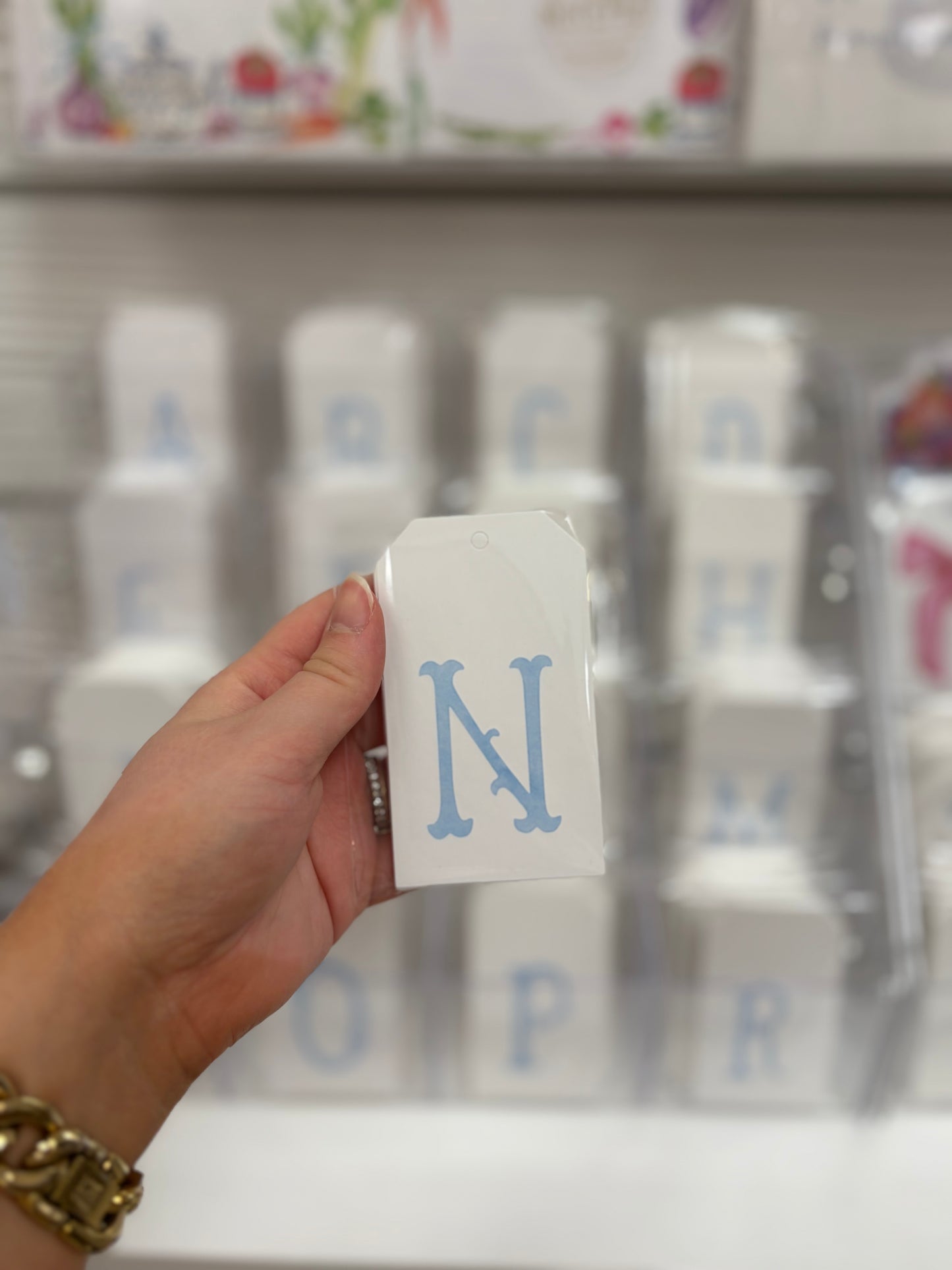 “N” Initial Hang Tags