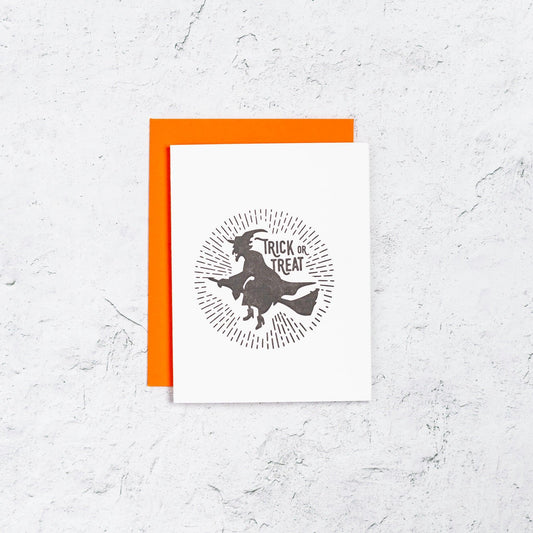 Trick or Treat Witch Halloween Card Box Set of 10