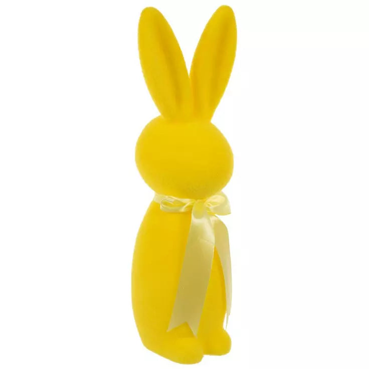 19" YELLOW FLOCKED BUNNY