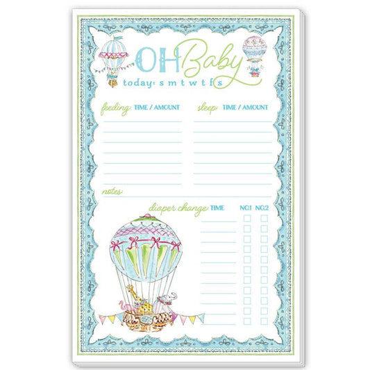 Blue Oh, Baby Large Notepad