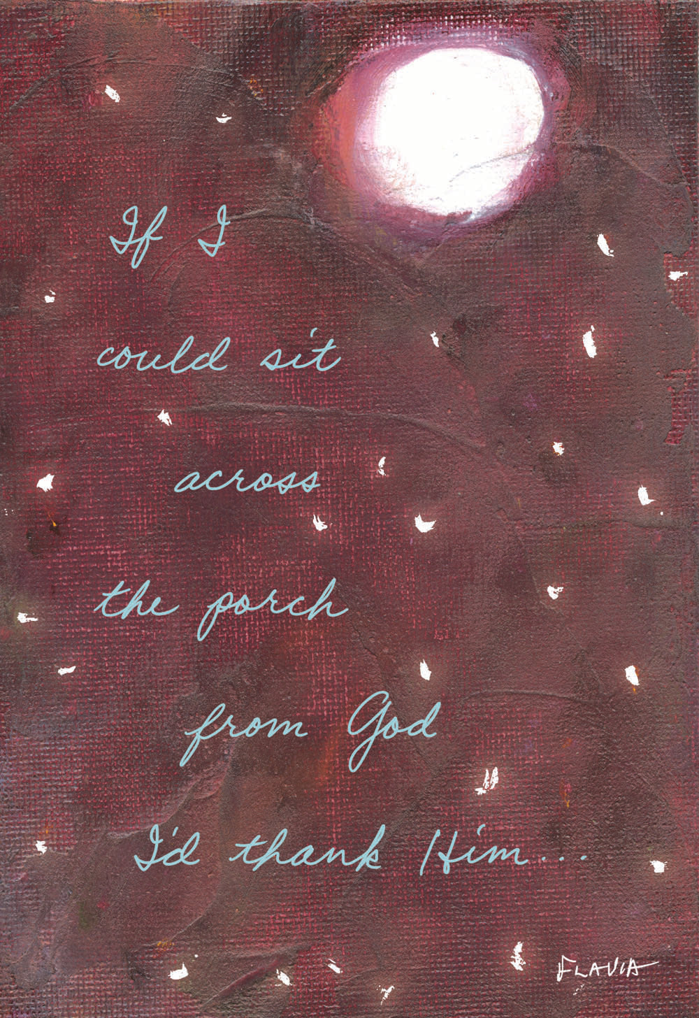 Across The Porch From God - a Flavia Weedn inspirational greeting card 4242-0069