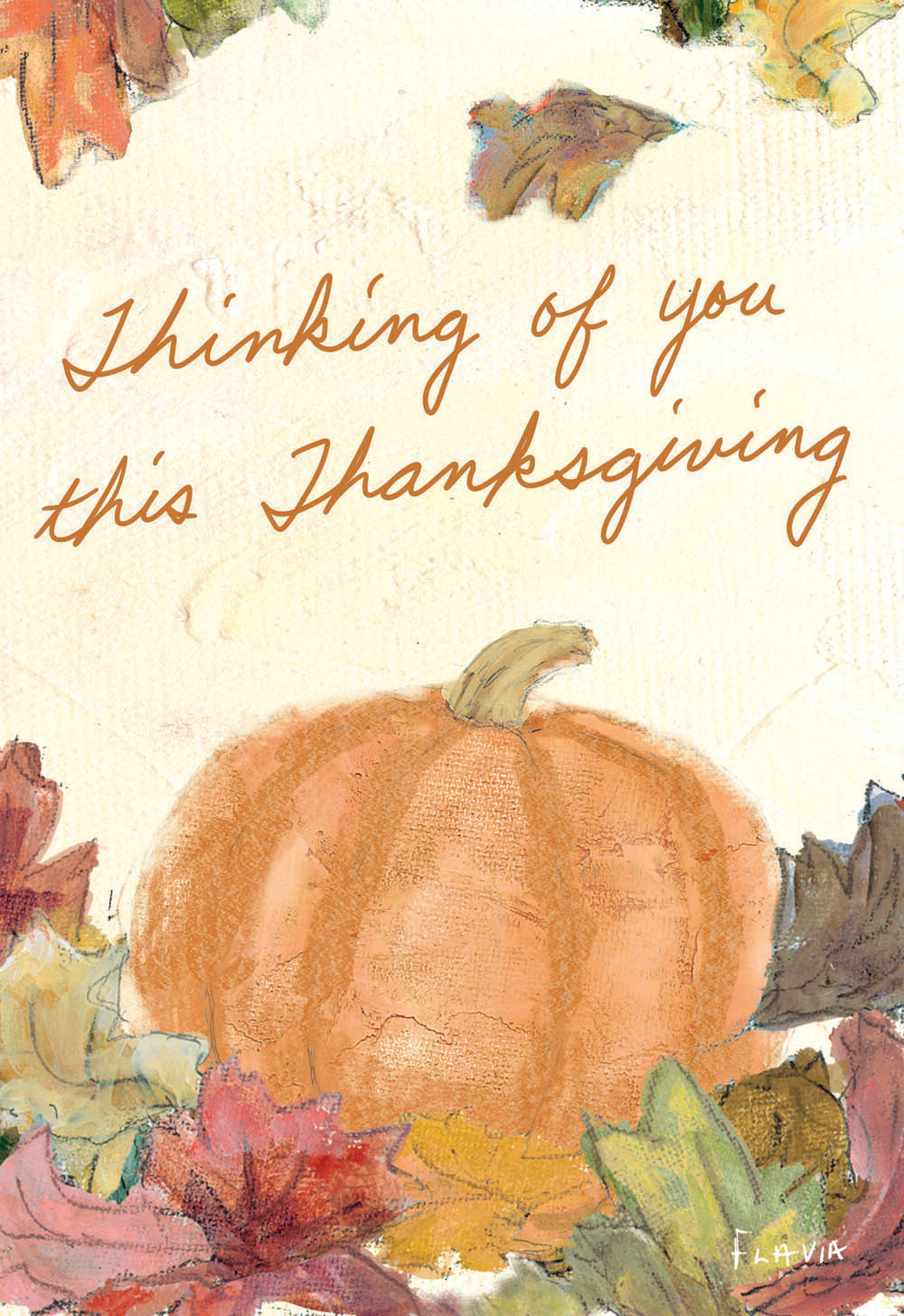 Thinking of you this Thanksgiving - a Flavia Weedn inspirational greeting card 4242-0121