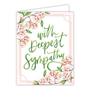 "With Deepest Sympathy" Light Pink Blossoms Greeting Card