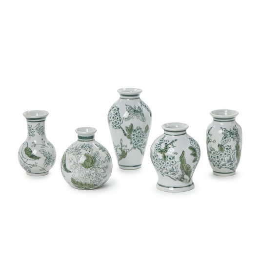 Hand-Painted Porcelain Chinoiserie Vases