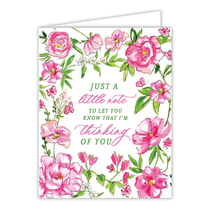 "Just a Little Note to Let You Know..." Camilias Greeting Card