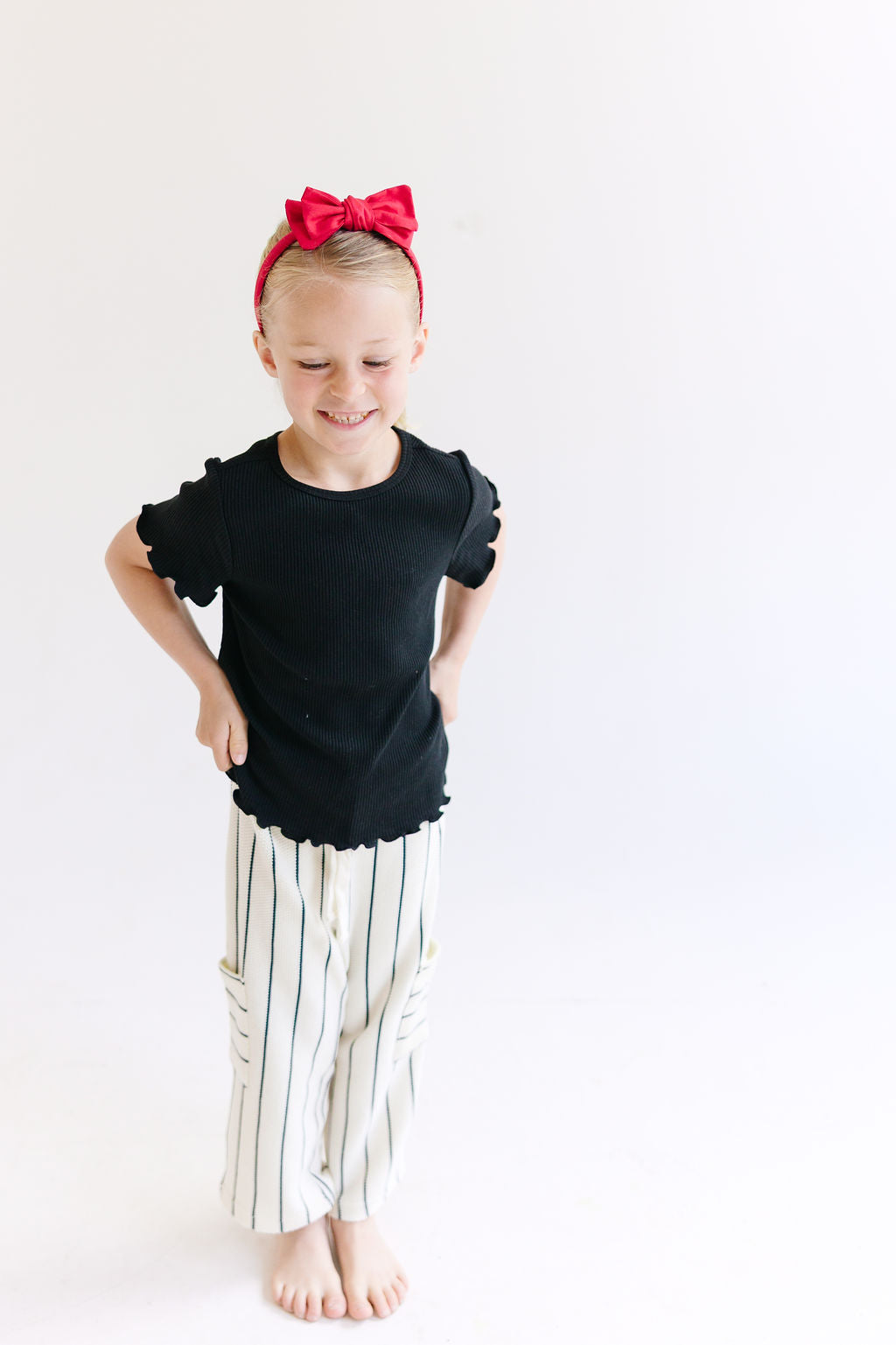 White Solid Bow Headband