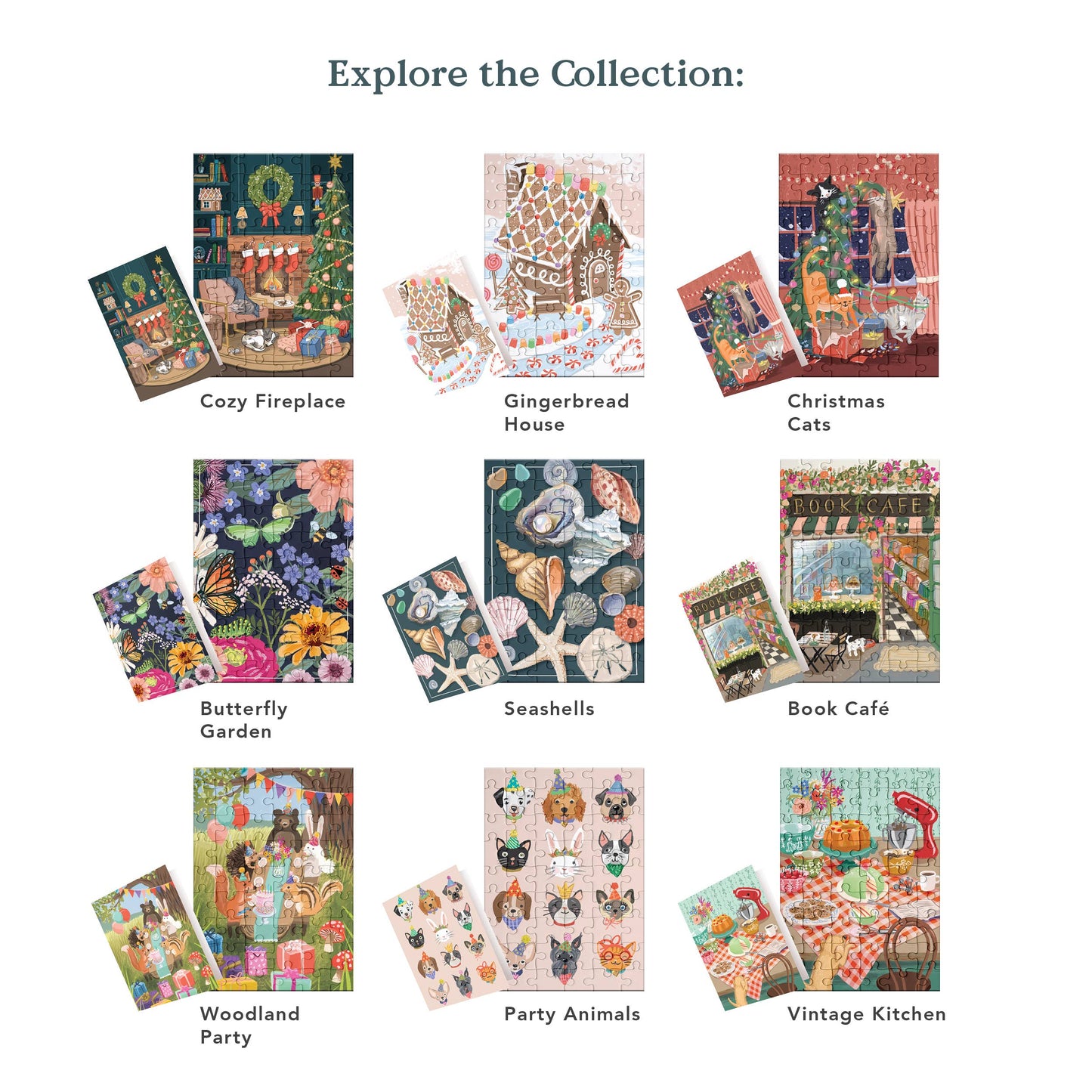 Puzzle Greeting Card - Party Animals