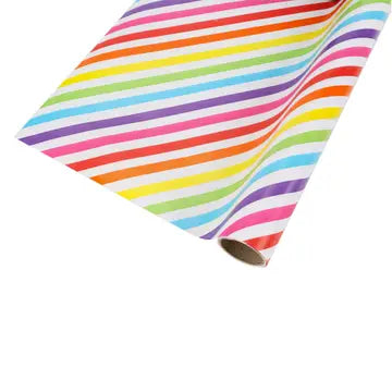 Colorful, Diagonal Striped Wrapping Paper Roll 30" x 10'
