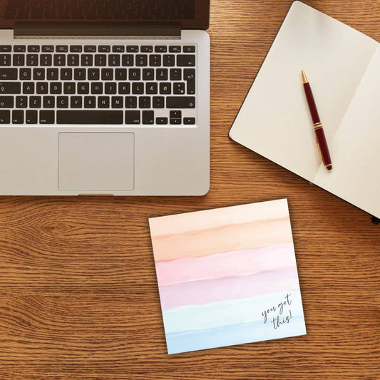 You Got This Post-it® Note Pad 4" x 4" Watercolor Sticky Notes