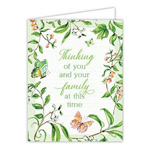Thinking Of You & Your Family At This Time Greeting Card