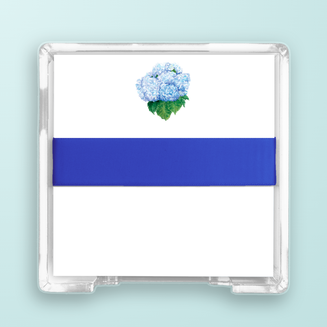 Blue Hydrangea Square Desk Set