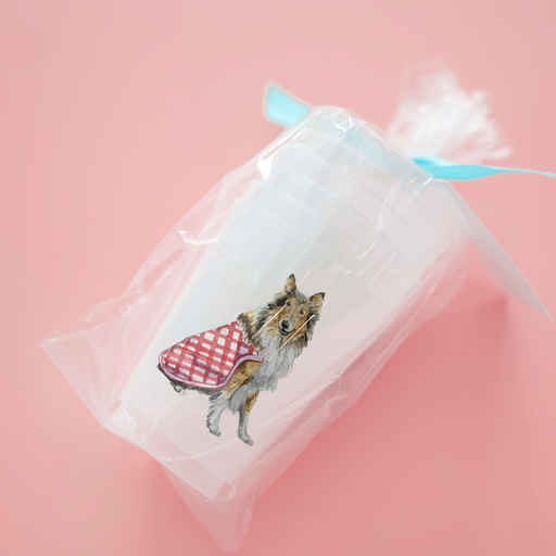 Rough Collie Frosted Cups