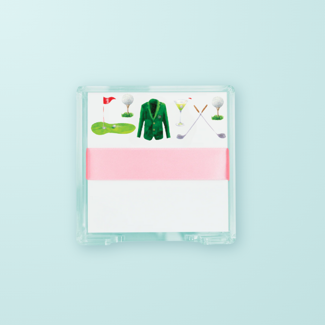 Golf & Cocktails Pattern Desk Set