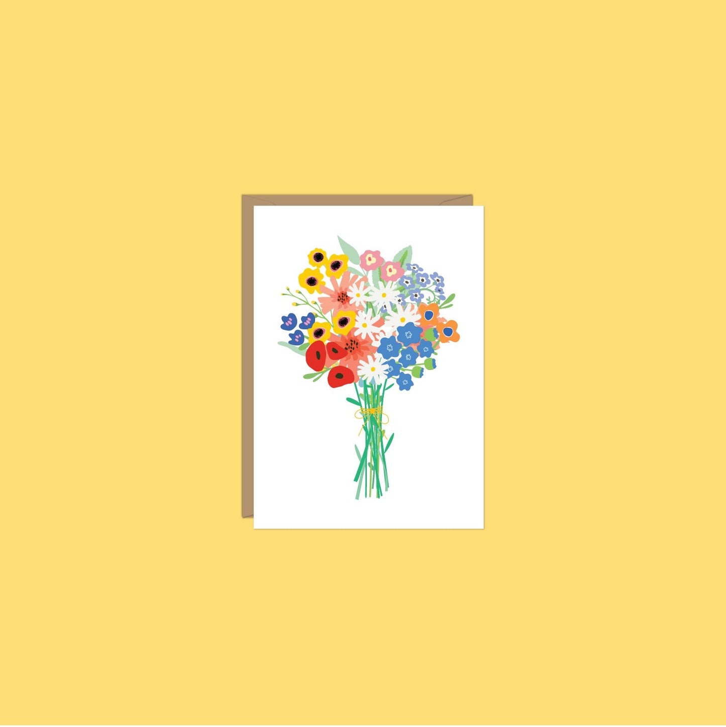 WILDFLOWER BOUQUET MINI ENCLOSURE CARD