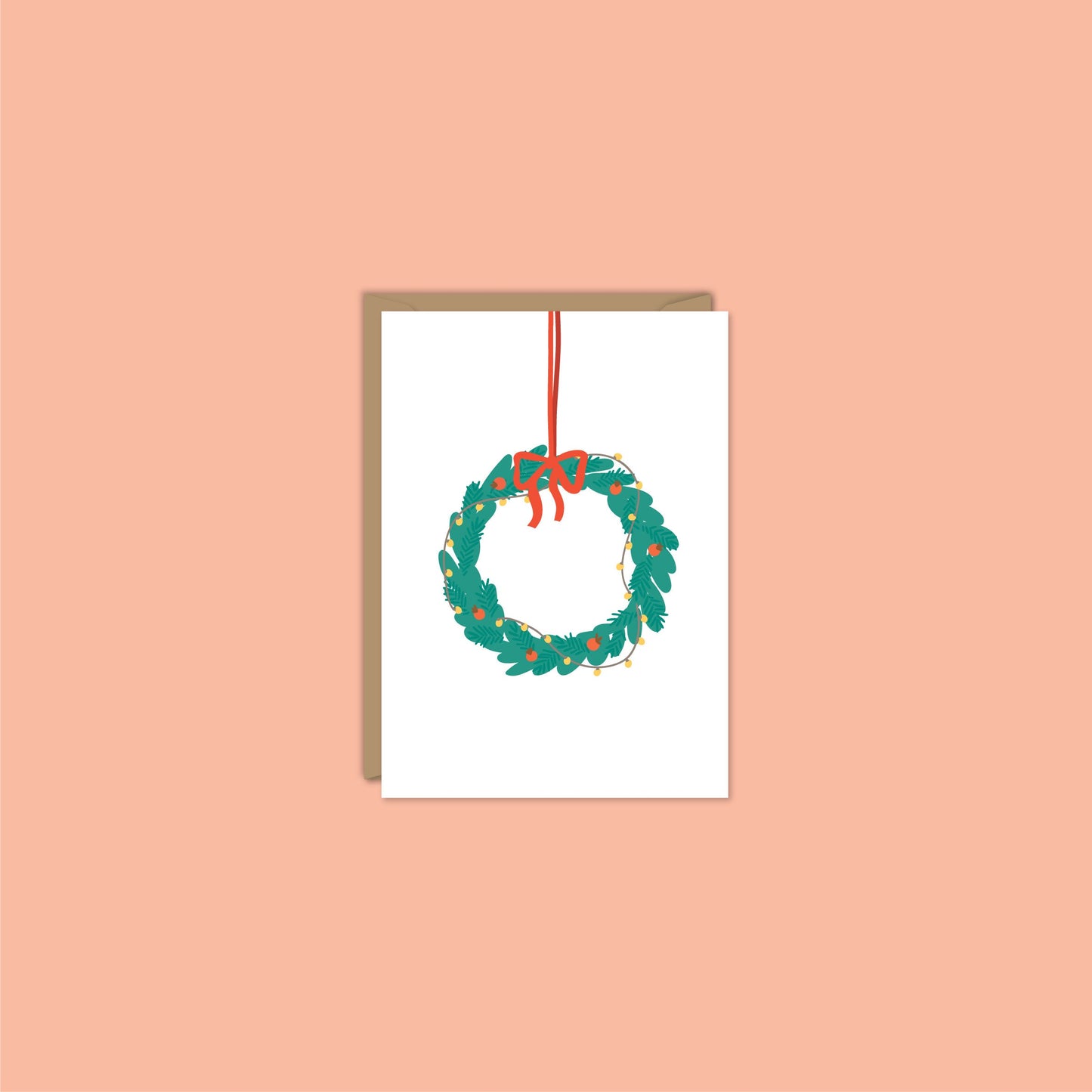 CHRISTMAS WREATH MINI ENCLOSURE CARD