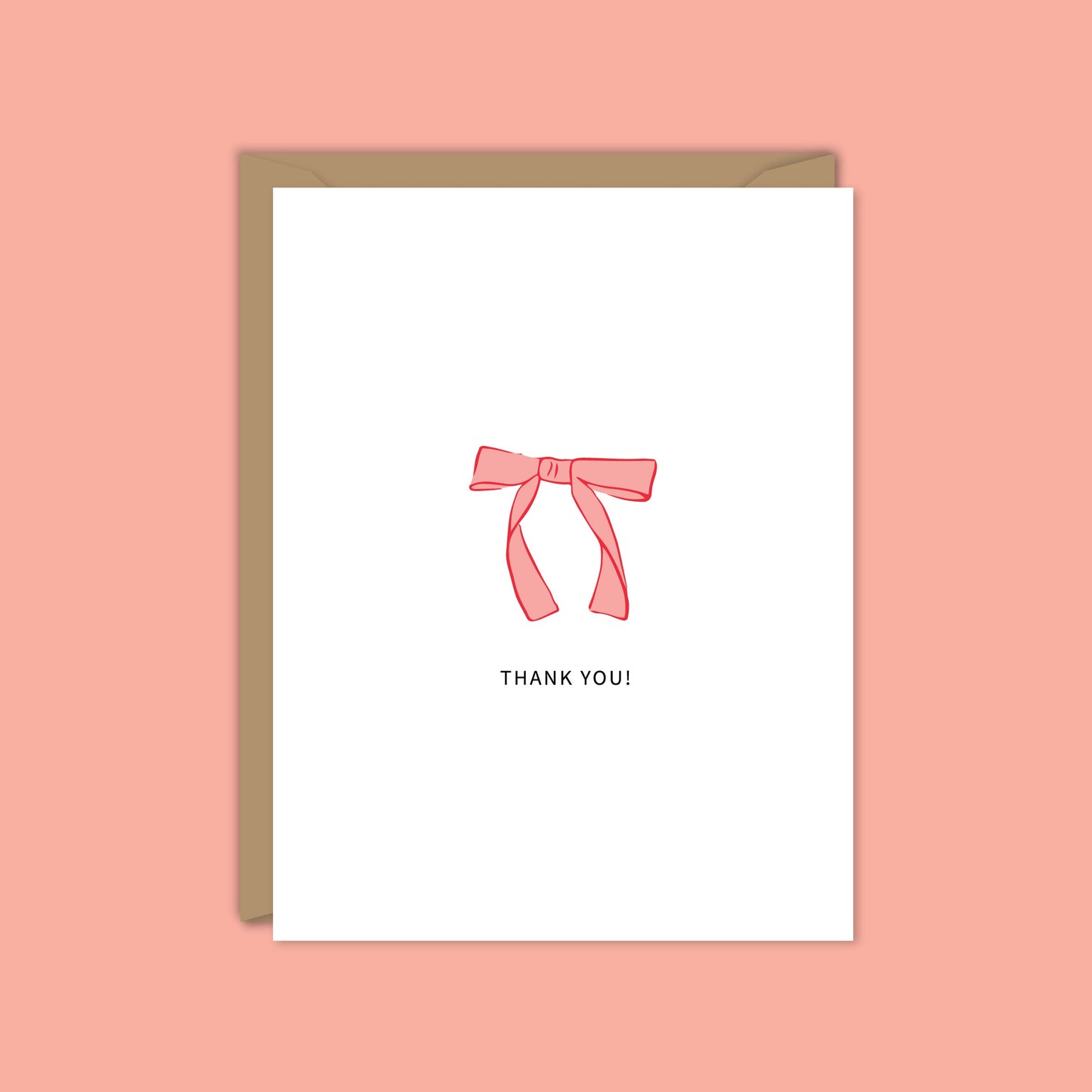 THANK YOU BLUSH PINK BOW CARD