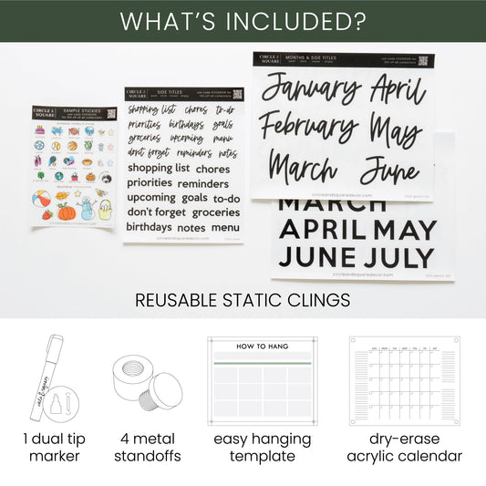 Ever Changing Acrylic Calendar | Classic Horizontal