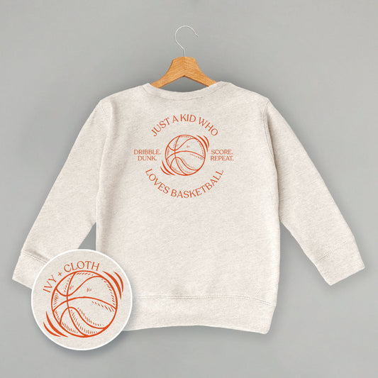Just A Kid Who Loves Basketball (Kids Back Print)