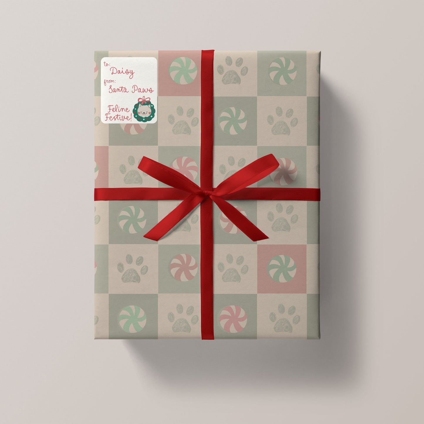 Cat Holiday Tags (Sticker Sheet)