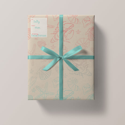 Merry Beachmas Holiday Tags (Sticker Sheet)