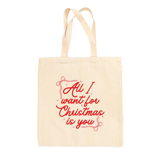 All I Want For Christmas Is You Bows Tote Bag
