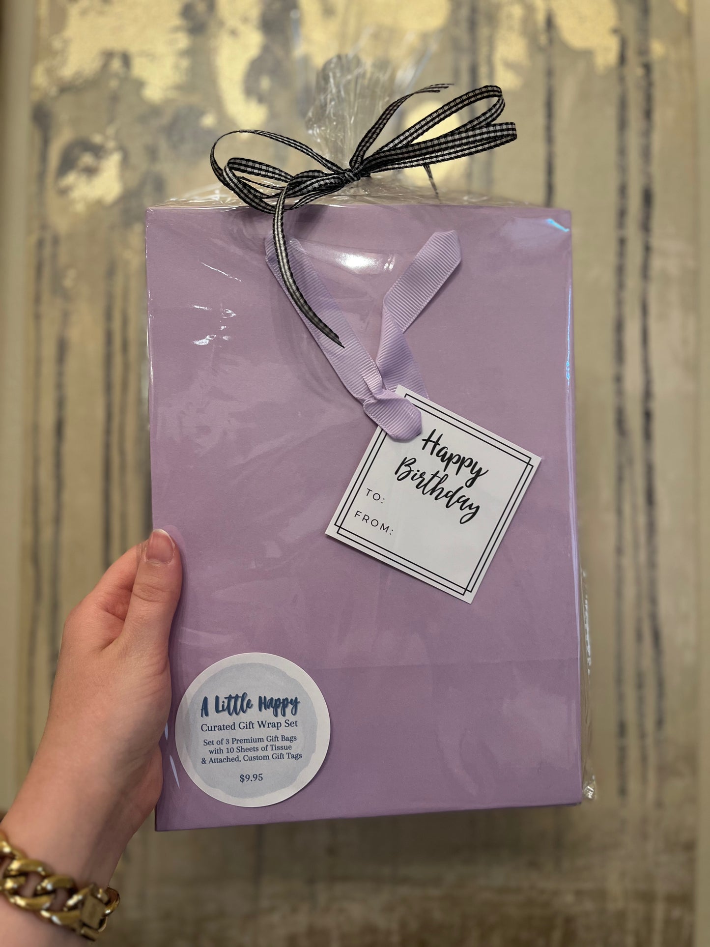 Violet Happy Birthday Gift Wrap Set