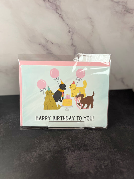 Happy Birthday Dog Paw-ty Greeting Card
