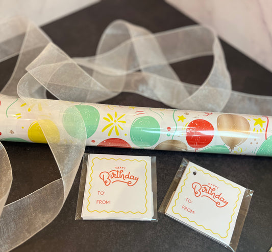 Balloons Wrapping Paper Roll 30" x 10'