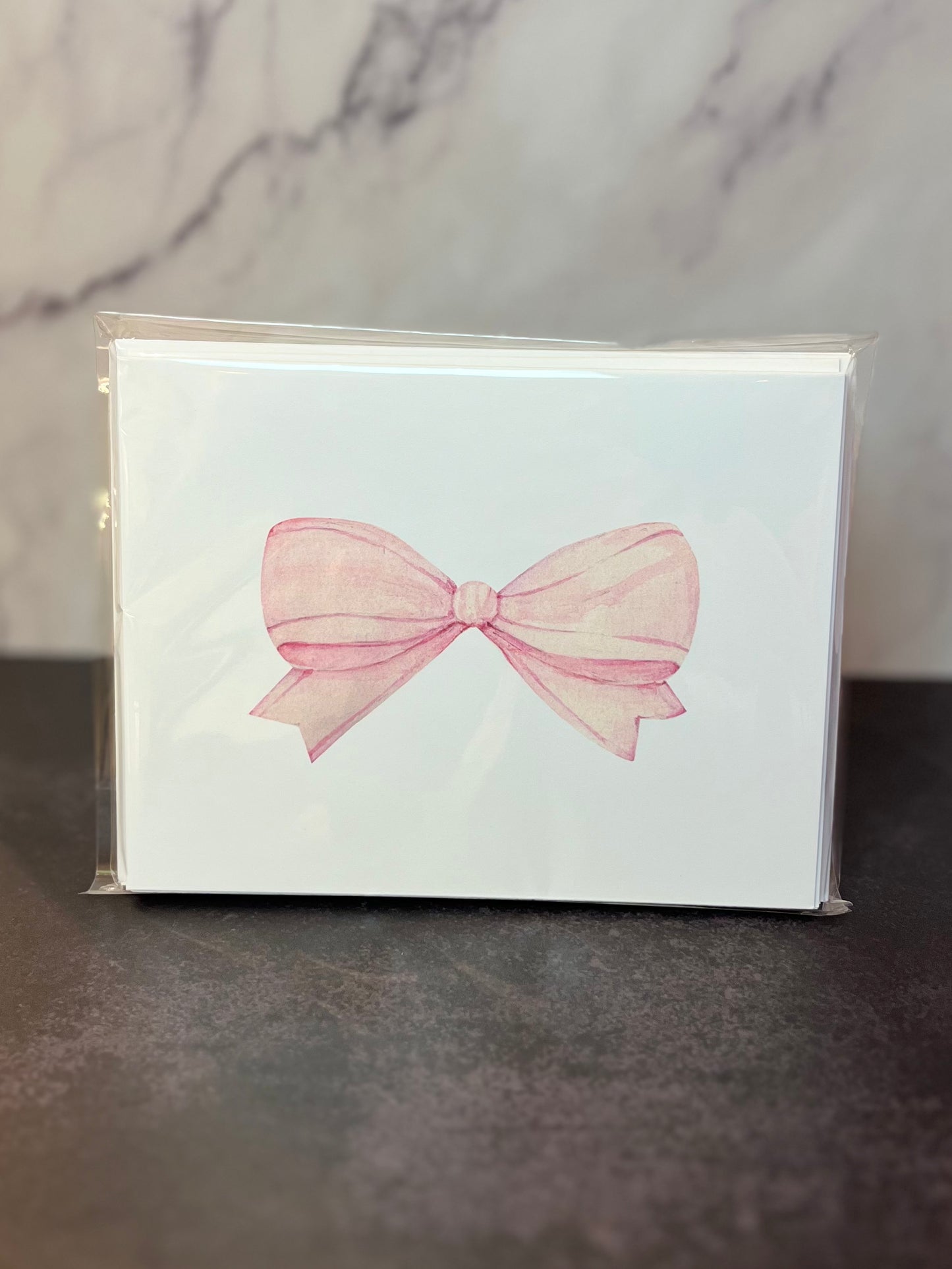 Pink Bow Folded Stationery Set I
