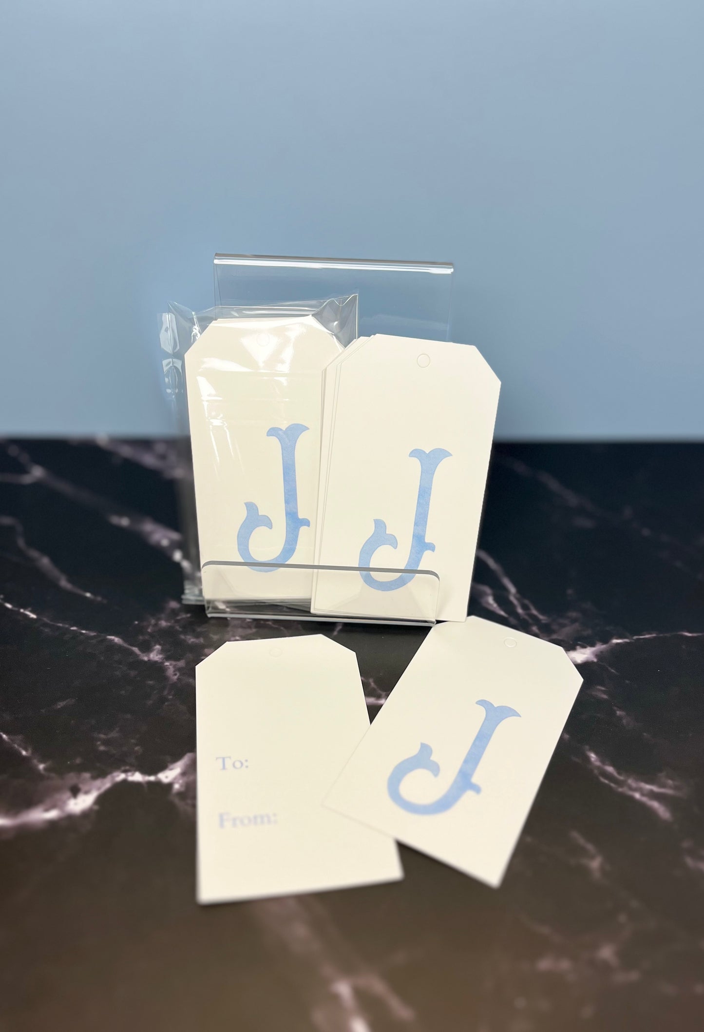 J Initial Hang Tags