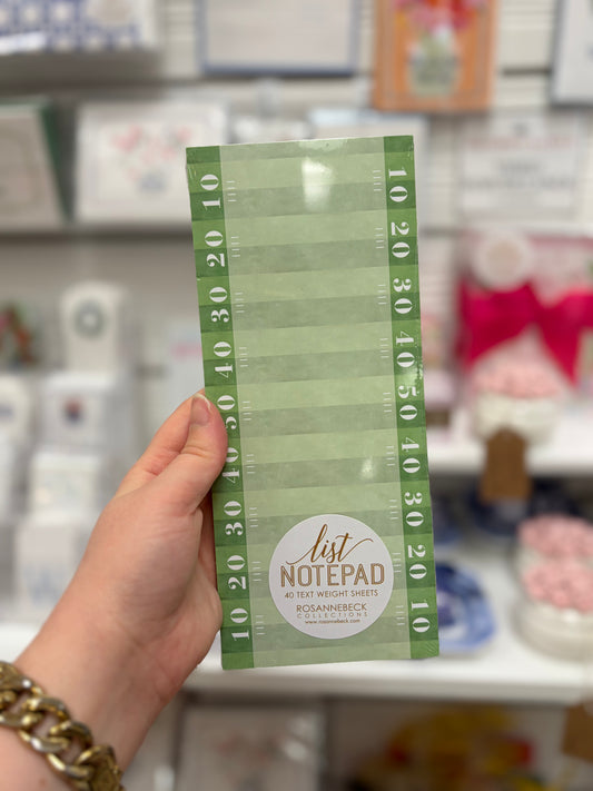 Handpainted Football Field Skinny Notepad