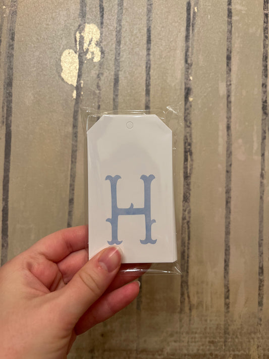 H Initial Hang Tags