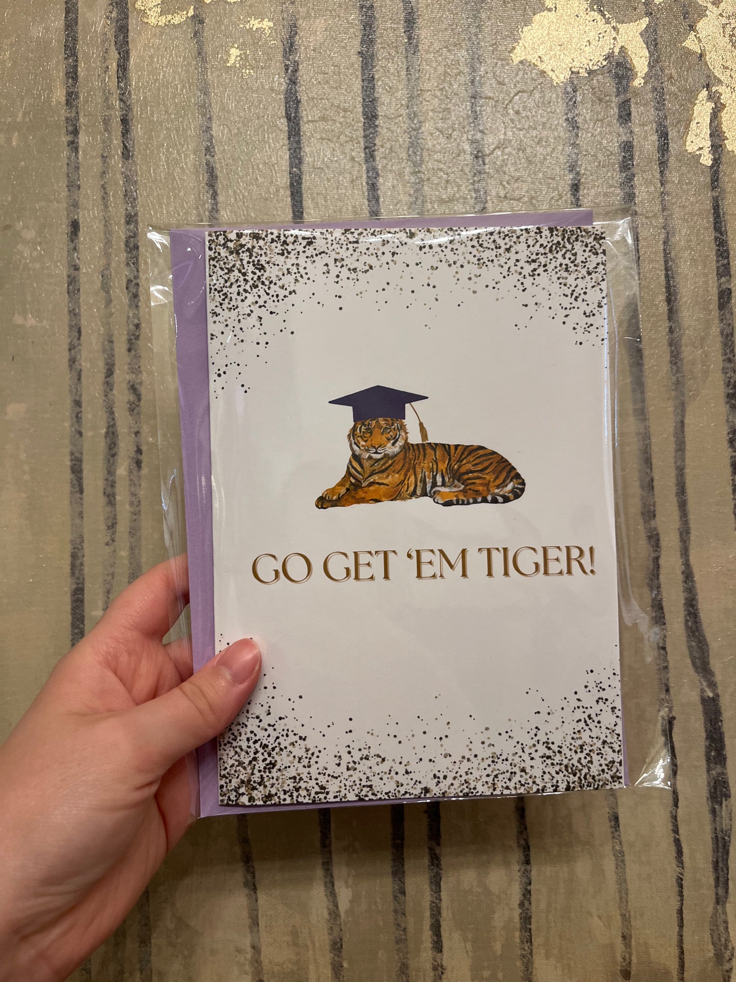 Go Get 'Em Tiger Graduation Greeting Card