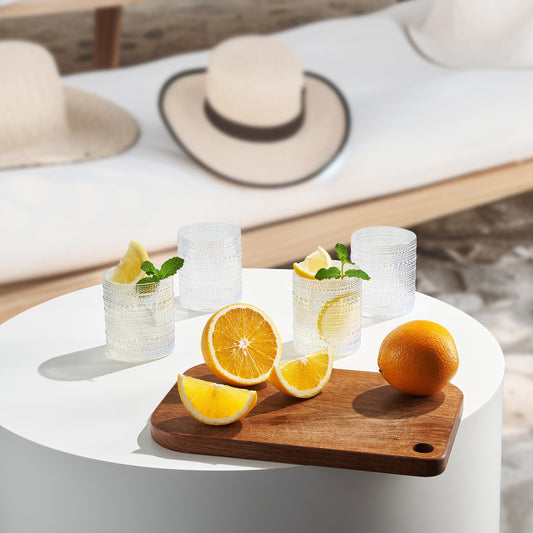 Classica Hobnail Lowball Glassware, Set of 6