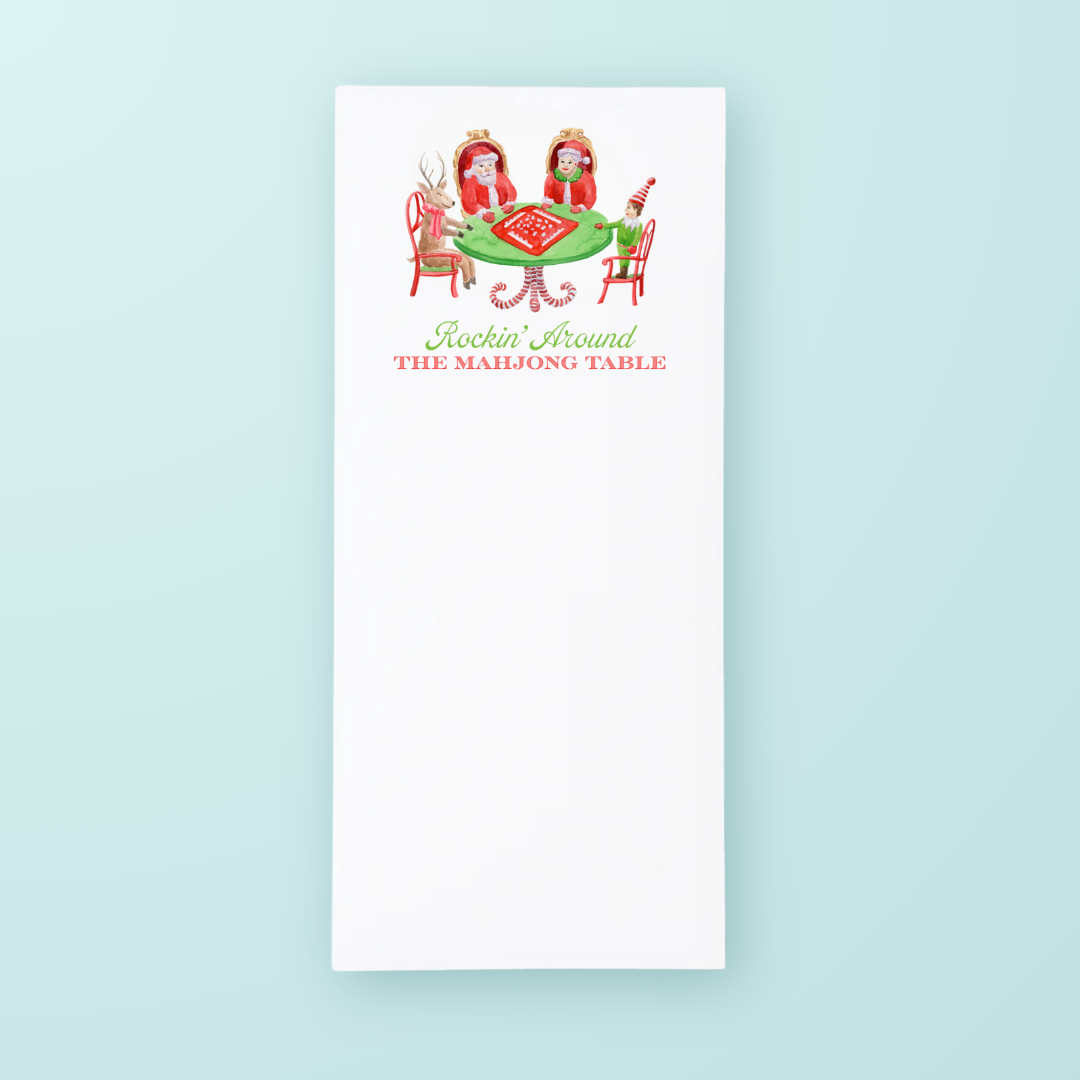 Christmas Mahjong List Pad