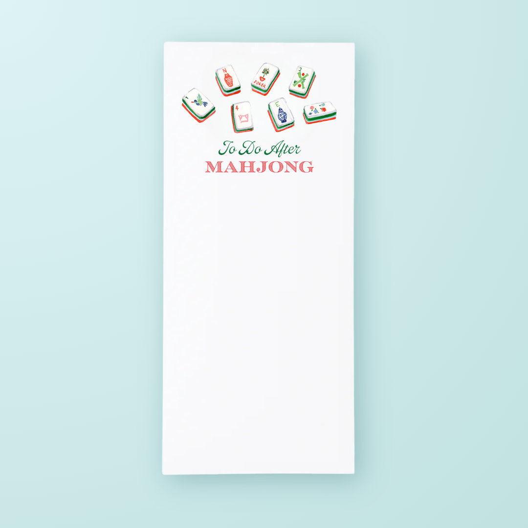 To Do After Mahjong List Pad