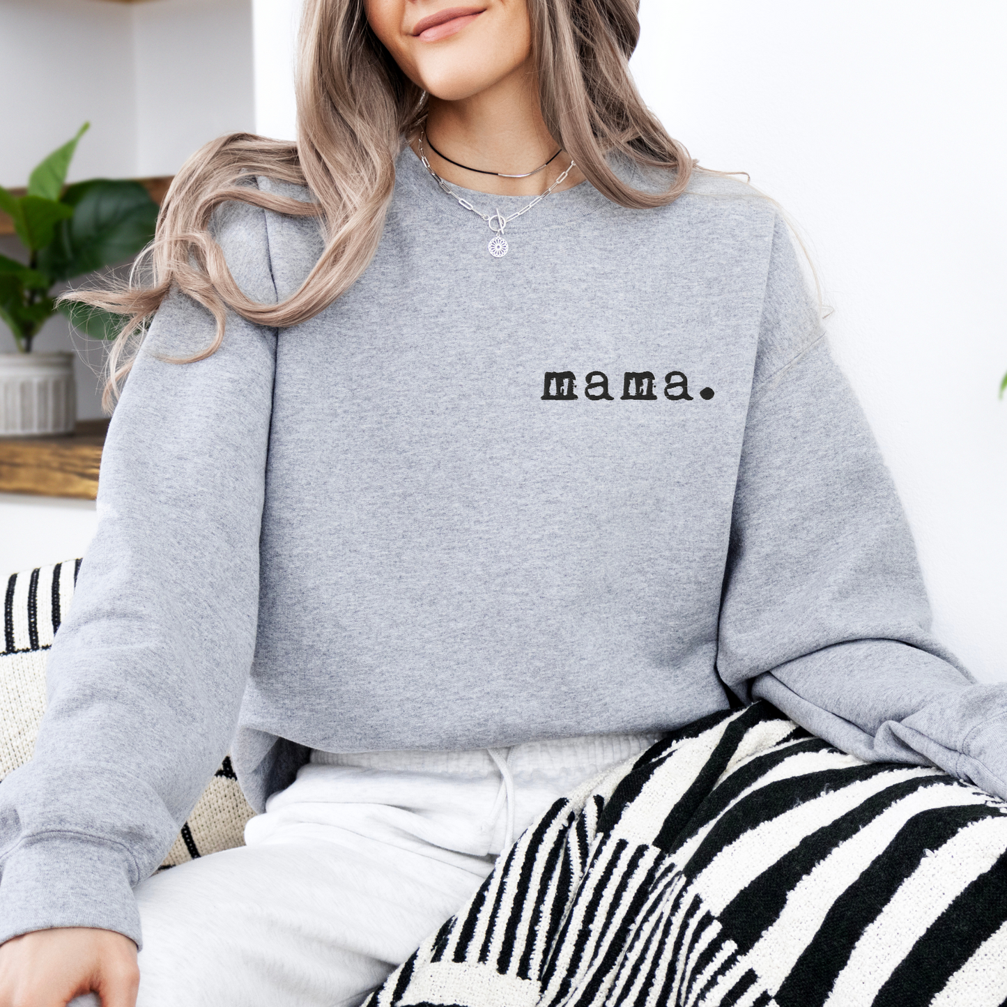 Mama. Embroidered | Premium Adult Sweatshirt