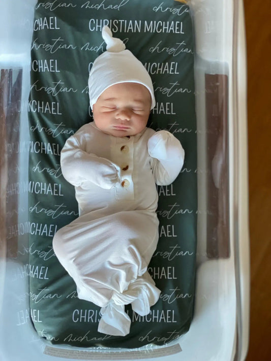 Baby Gowns, Newborn Gowns, Preemie Baby Clothes - White