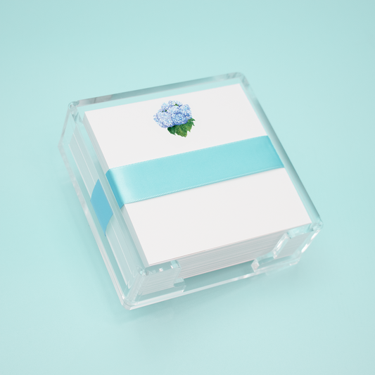 Blue Hydrangea Square Desk Set