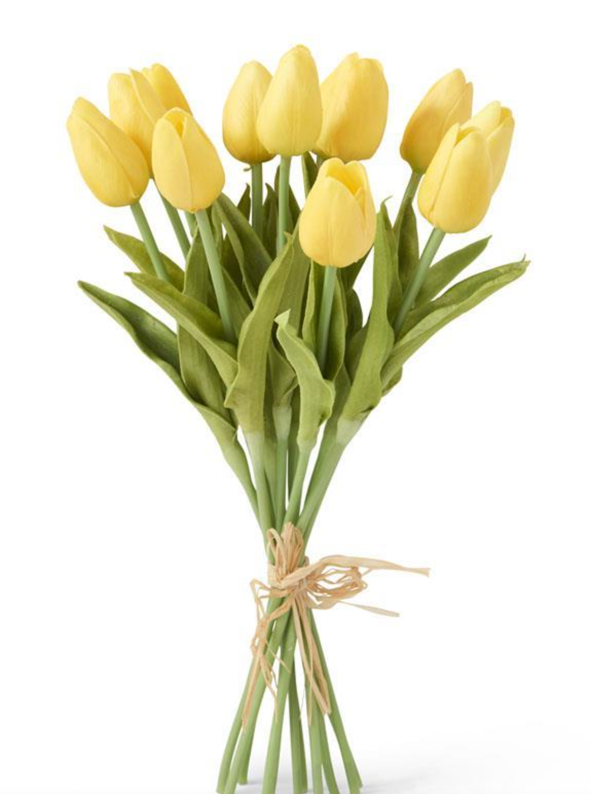 13" Yellow Real Touch Mini Tulip Bundle (12 Stems)