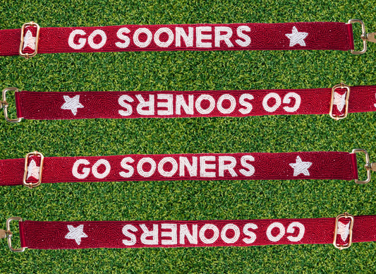 Oklahoma Sooners Beaded Purse Strap | Sooners Game Day Bag Strap