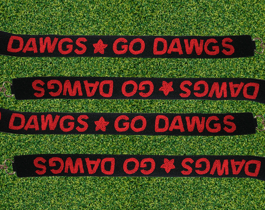 Georgia Bulldogs Black Beaded Purse Strap | UGA Game Day Bag Strap