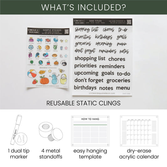 Ever Changing Acrylic Calendar | Minimalist Vertical