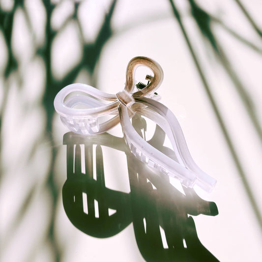 Velvet Claws Mini Coquette Bow in Violet Ombre Hair Clip