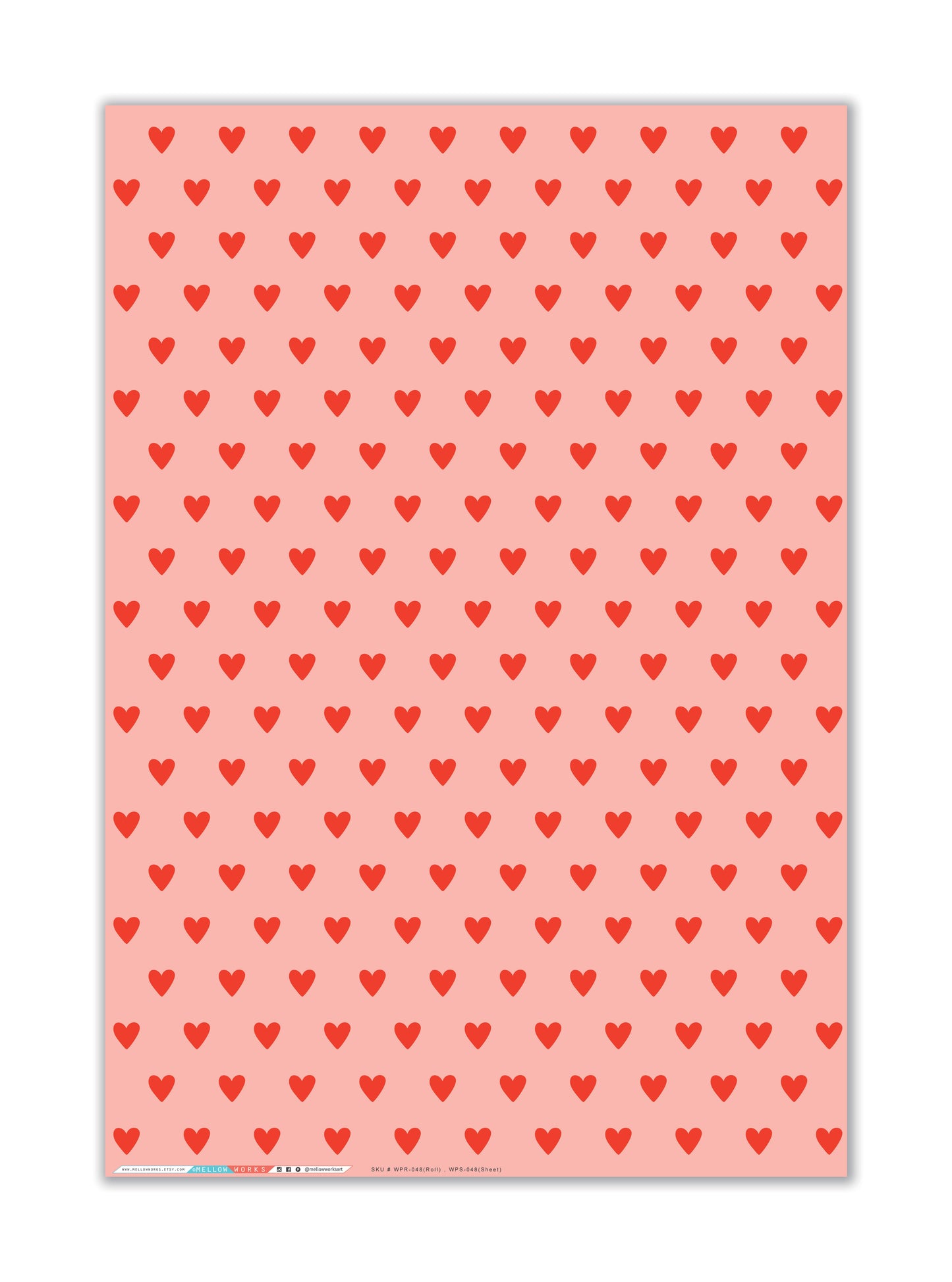 RED HEARTS Gift Wrap Sheets