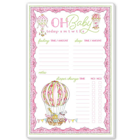 Pink, Oh Baby Large Notepad