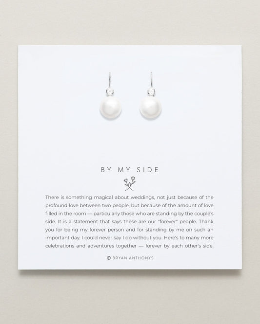 By My Side Pearl Drop Earrings