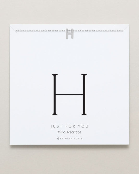 Just For You Initial Necklace — H