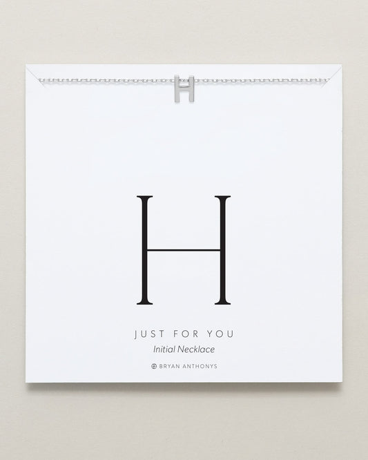 Just For You Initial Necklace — H